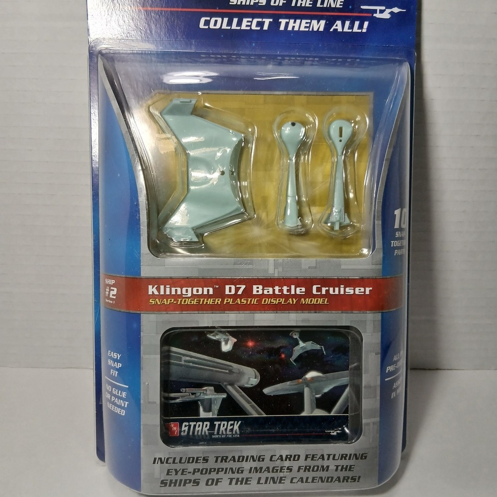 AMT 1/2500 Star Trek Klingon D7 Battle Cruiser Snap-Together Model 914 NIB